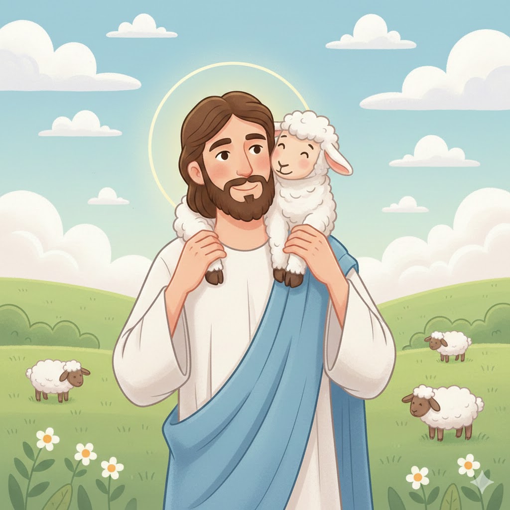 🐑 O Bom Pastor e a Ovelhinha Perdida